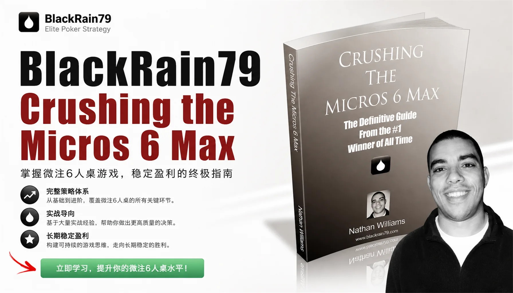 BlackRain79 Crushing the Micros 6 Max — 6人桌微级别实战课程