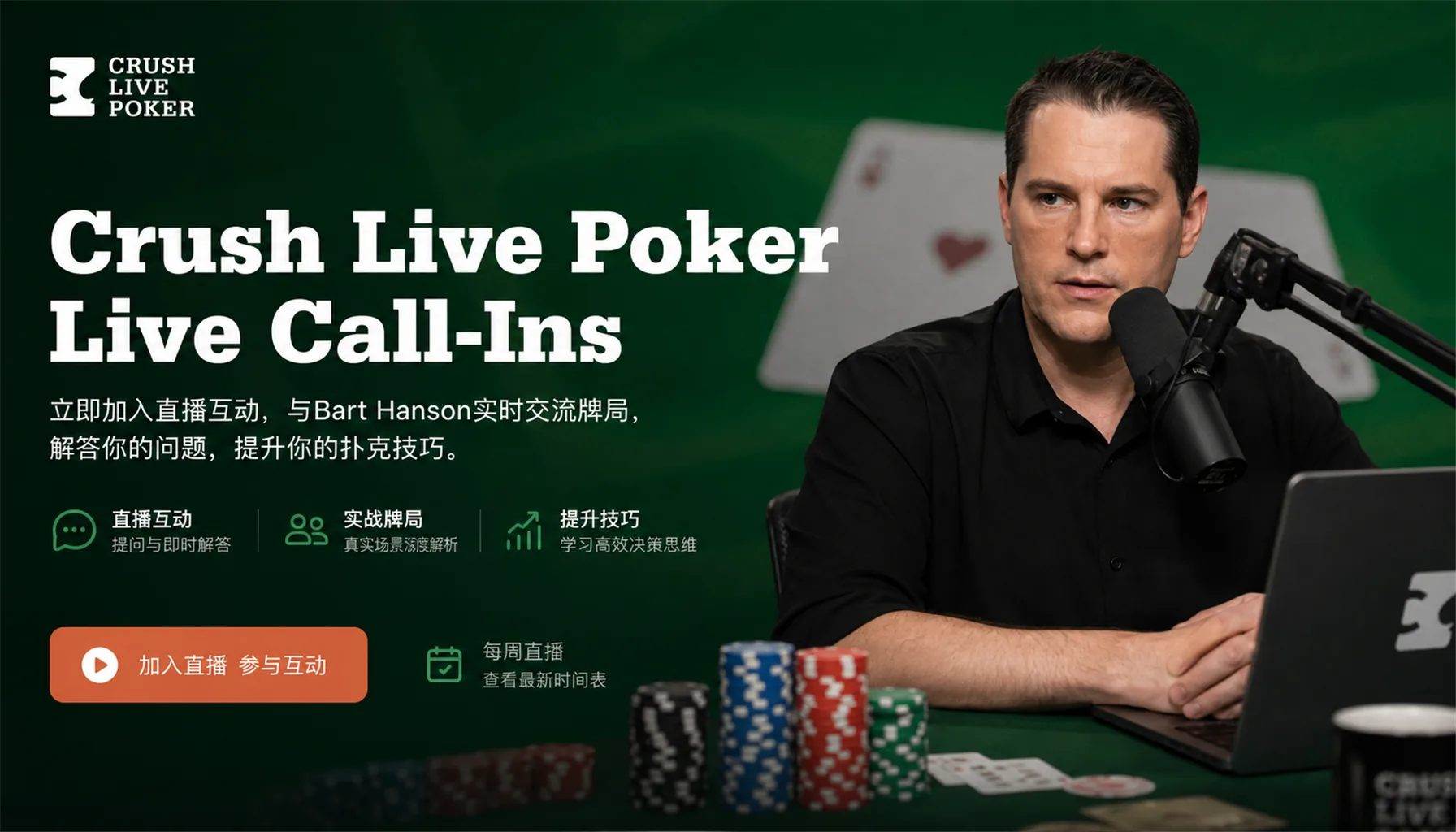 Crush Live Poker 现场来电播客:Bart Hanson 实战手牌解析合集