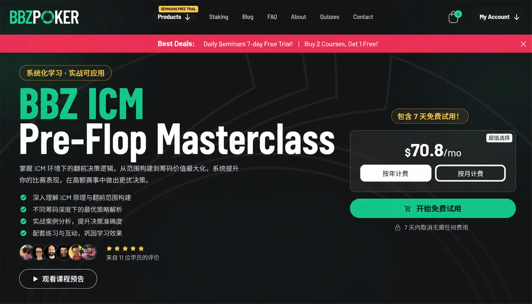 BBZ Poker ICM 翻前大师课:锦标赛关键节点的翻前决策体系