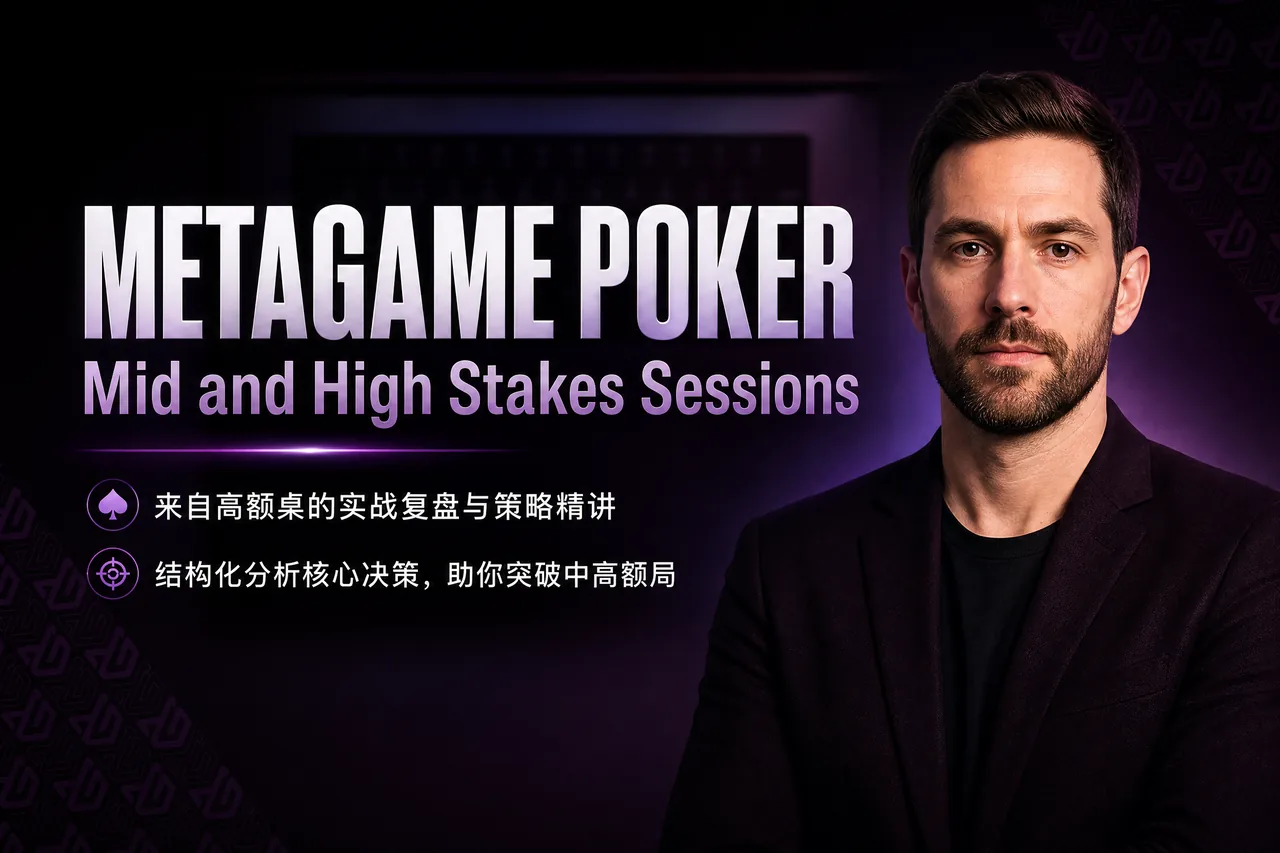 Metagame Poker 中高级别现金局实战课程