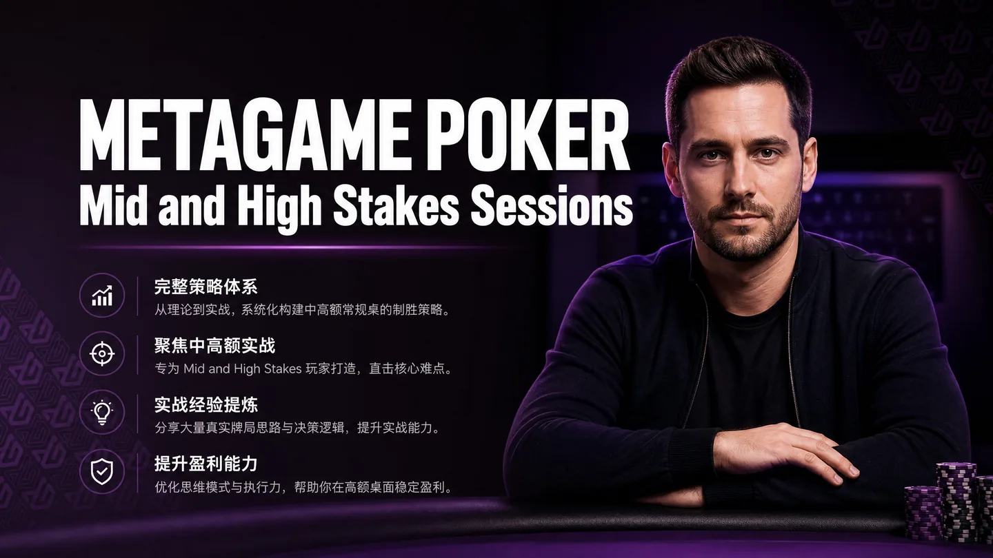 Metagame Poker 中高级别现金局实战课程