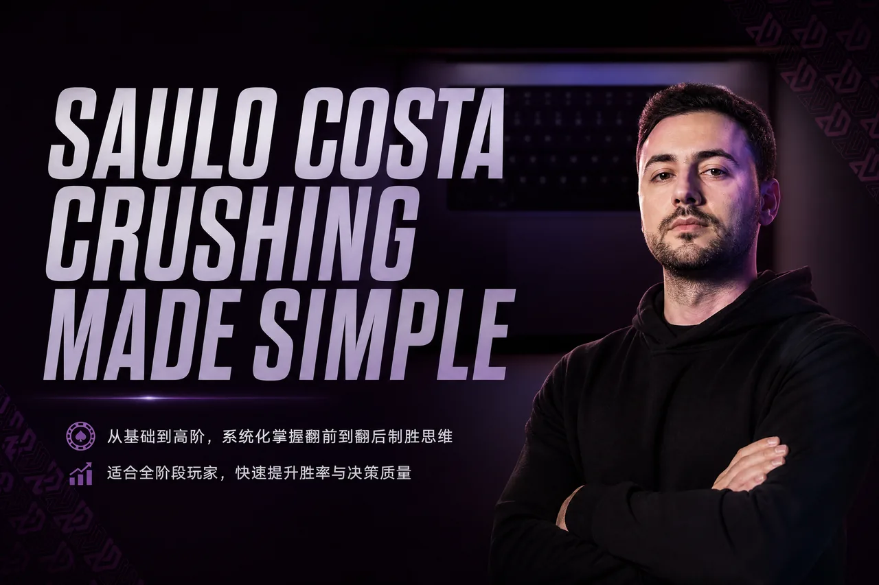 Saulo Costa Crushing Made Simple — 从GTO基础到可控剥削的现金局进阶体系